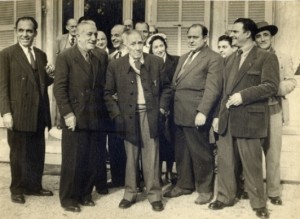 De gauche a droite Antoine Serra, Geo Luc, Antoine Ferrari au second plan, Rene Seyssaud, Pierre Ambrogiani et Pascal Ambrogiani